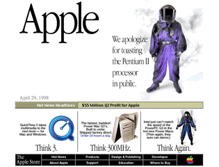 Apple Website Past Screenshots